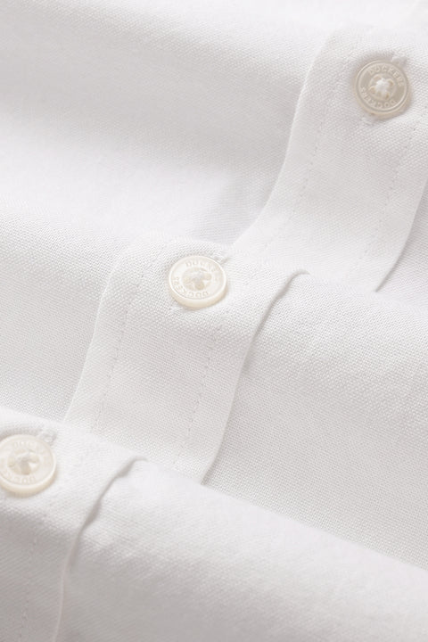 Dockers Men's Plus Size White Oxford Band Collar Shirt