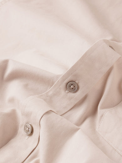 Dockers Men's Beige Oxford Button-Down Half Sleeve Shirt