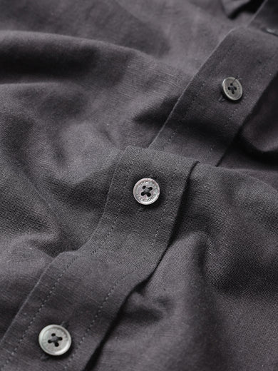 Dockers Men's Black Striped Button-Down Full Sleeve Shirt