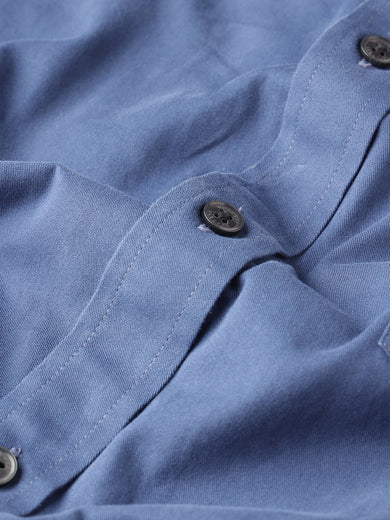 Dockers Men's Navy Blue Twill Button-Down Half Sleeve Shirt