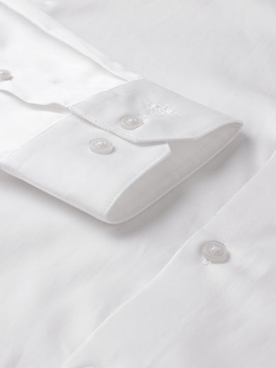 Dockers Men's White Cotton Office Shirt – Spread Collar, Regular Fit