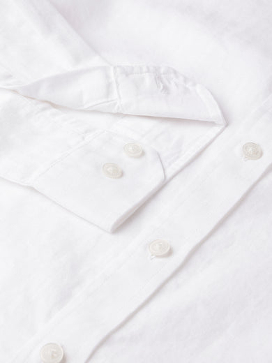 Dockers Men's White Pinstripe Button-Down Full Sleeve Shirt