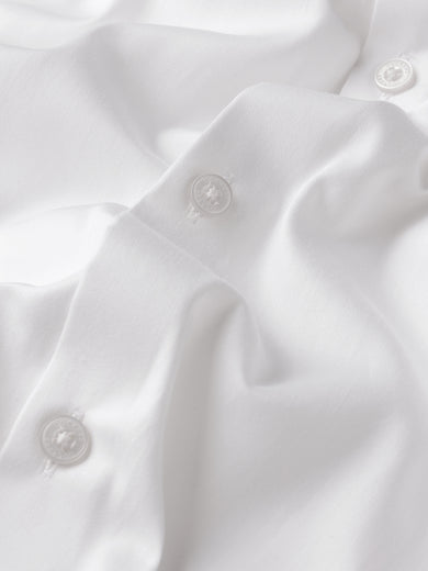 Dockers Men's White Solid Cotton Formal Shirt – Full Sleeve