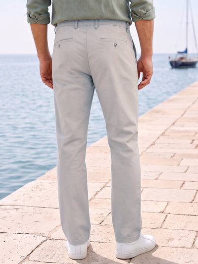 Dockers Men's Beige Slim Fit Stretch Cotton Chinos