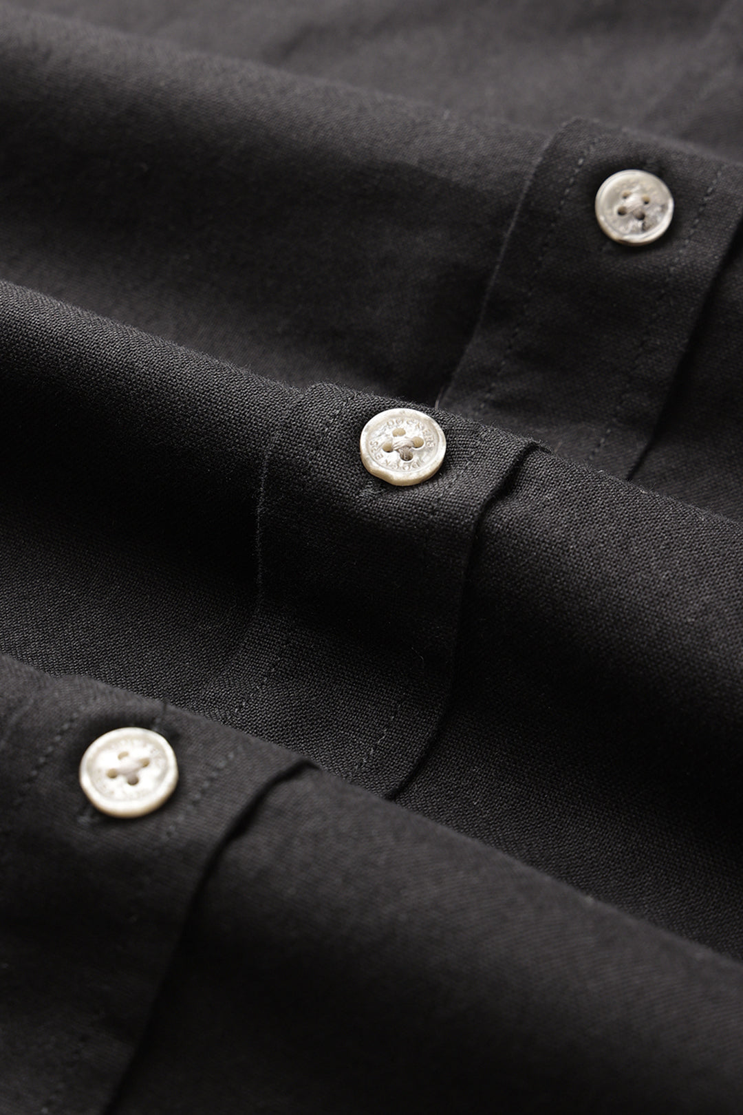 Dockers Men's Black Solid Band Collar Shirt