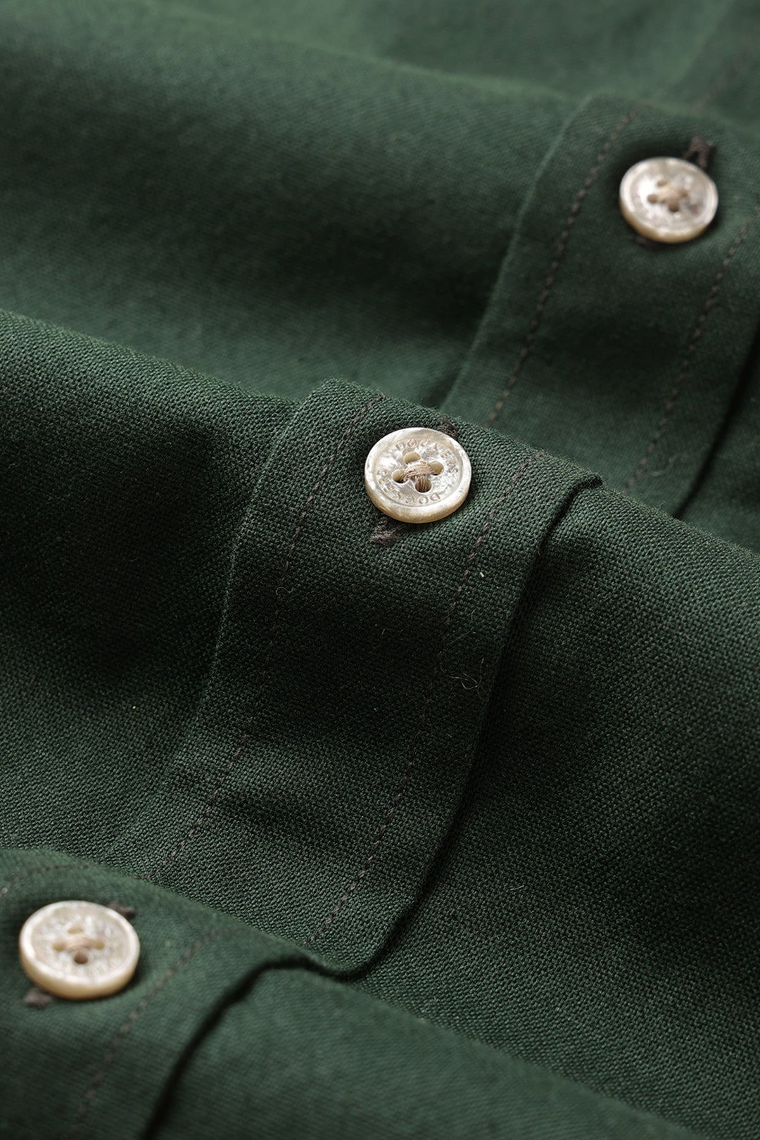 Dockers Men's Green Oxford Band Collar Casual Shirt