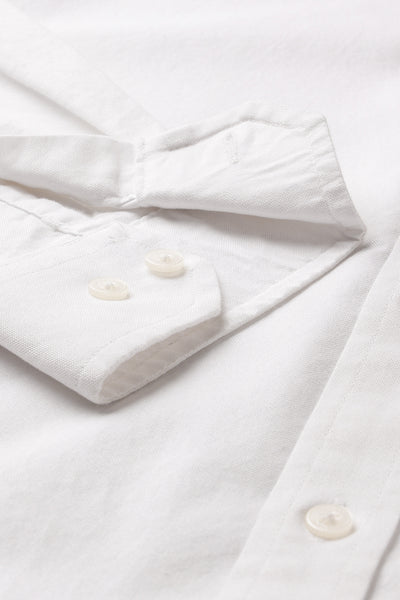 Dockers Men's Plus Size White Oxford Band Collar Shirt