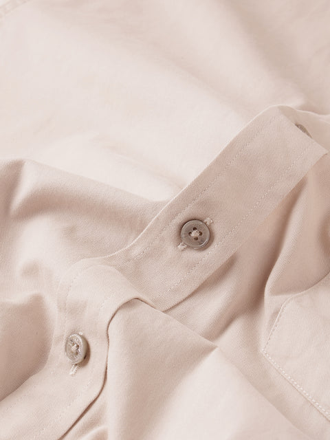 Dockers Men's Beige Oxford Button-Down Half Sleeve Shirt