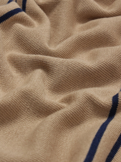 Dockers Men's Beige Striped Polo T-Shirt