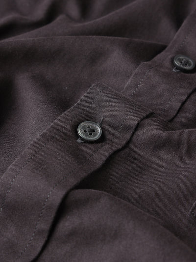 Dockers Men's Black Oxford Button-Down Half Sleeve Shirt