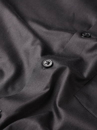 Dockers Men's Black Solid Cotton Formal Shirt – Full Sleeve