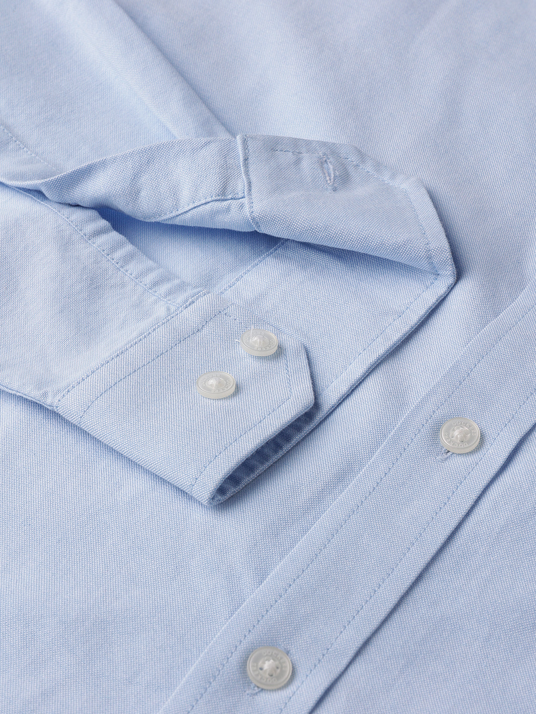 Dockers Men's Blue Oxford Button-Down Full Sleeve Casual Shirt