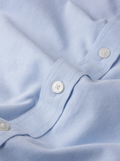 Dockers Men's Blue Oxford Button-Down Full Sleeve Shirt