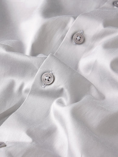 Dockers Men's Grey Cotton Office Shirt – Spread Collar, Regular Fit