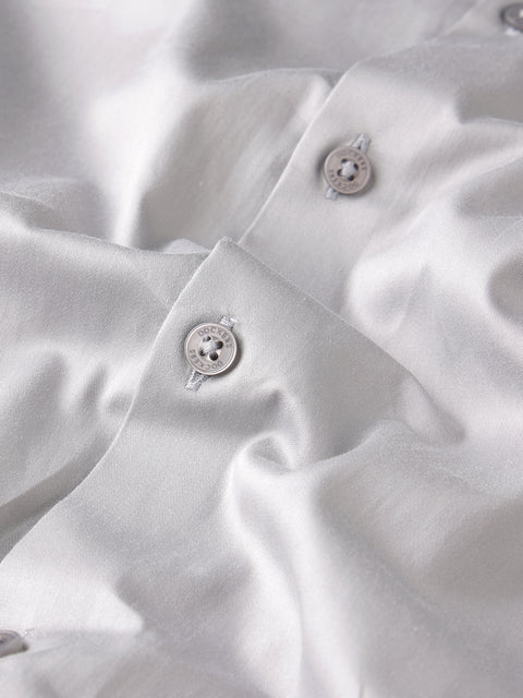 Dockers Men's Grey Solid Cotton Formal Shirt – Full Sleeve