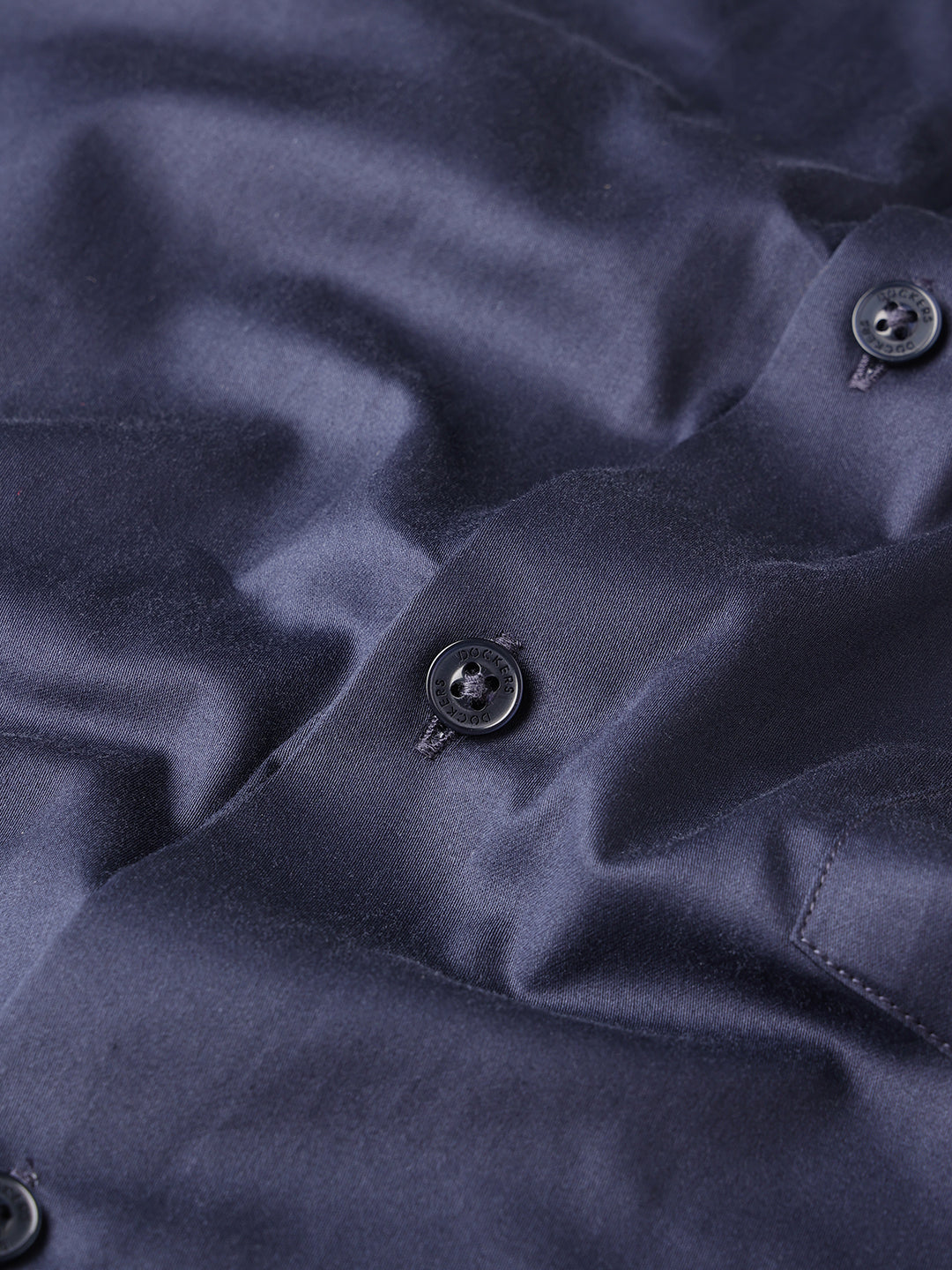 Dockers Men's Navy Blue Solid Smart Casual Full Sleeve Shirt