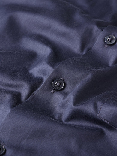 Dockers Men's Navy Blue Solid Cotton Formal Shirt – Full Sleeve