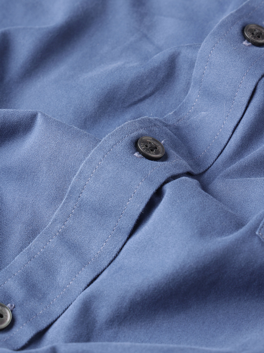 Dockers Men's Navy Blue Twill Button-Down Half Sleeve Shirt