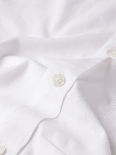 Dockers Men's White Oxford Button-Down Half Sleeve Shirt