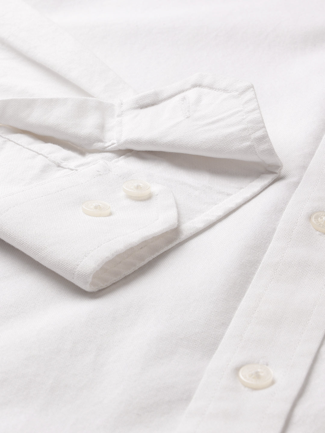 Dockers Men's White Oxford Mandarin Collar Shirt