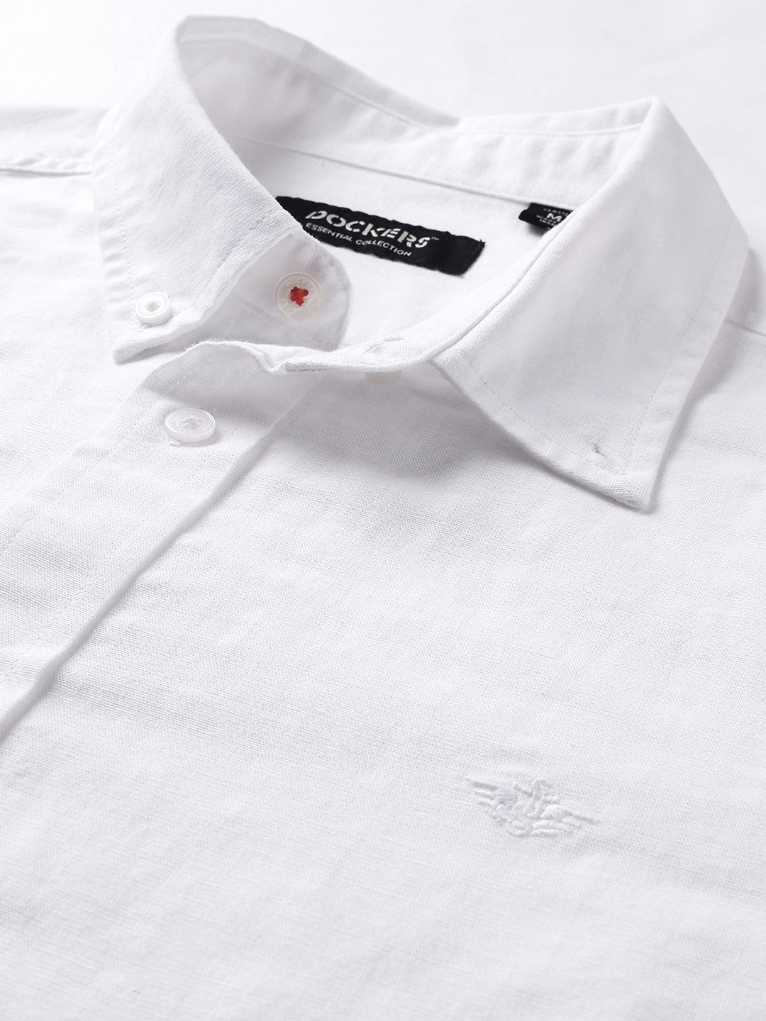Dockers Men's White Pinstripe Button-Down Full Sleeve Shirt