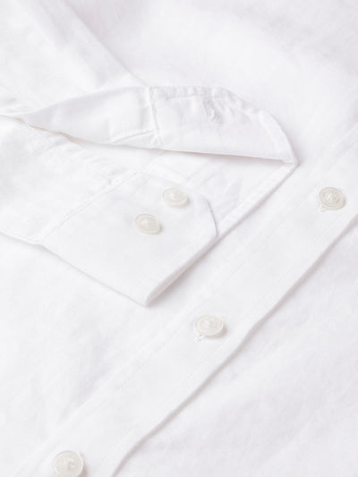 Dockers Men's White Pinstripe Button-Down Full Sleeve Shirt