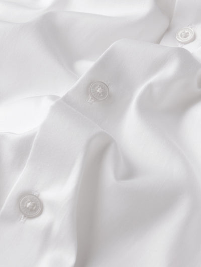 Dockers Men's White Solid Cotton Formal Shirt – Full Sleeve