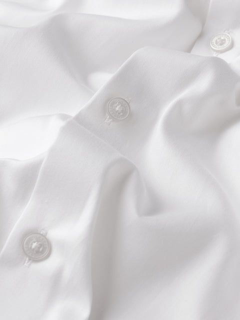 Dockers Men's White Solid Cotton Formal Shirt – Full Sleeve