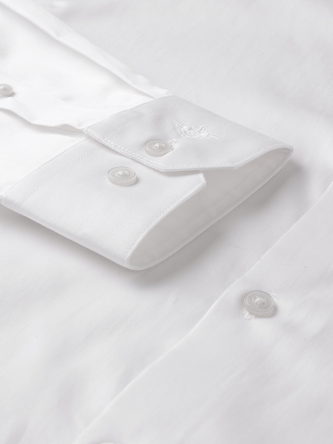 Dockers Men's White Solid Cotton Formal Shirt – Full Sleeve