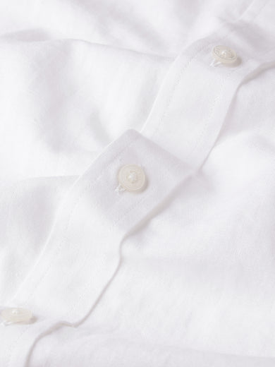 Dockers Men's White Striped Button-Down Full Sleeve Shirt