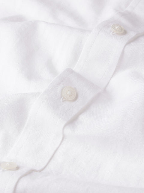 Dockers Men's White Striped Button-Down Full Sleeve Shirt