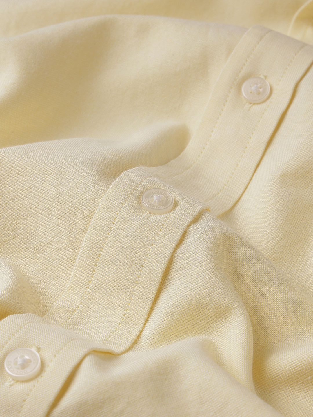 Dockers Men's Yellow Button-Down Oxford Casual Shirt – Full Sleeve