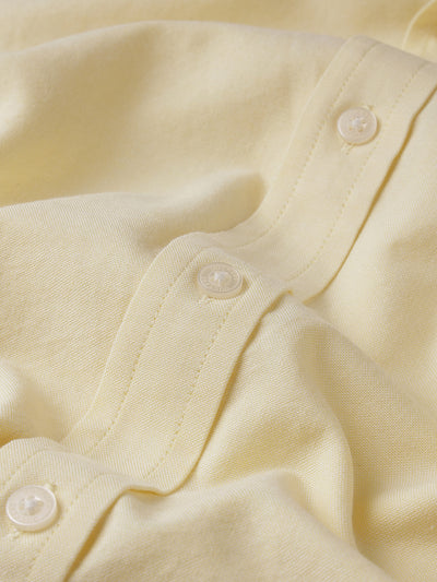 Dockers Men's Yellow Button-Down Oxford Casual Shirt – Full Sleeve